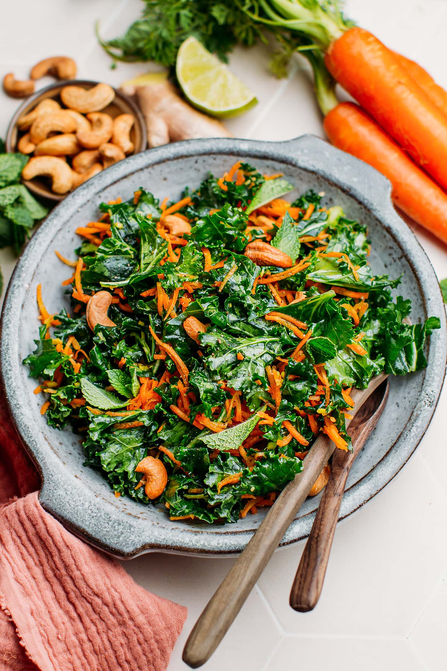 10-Minute Ginger Carrot & Kale Salad