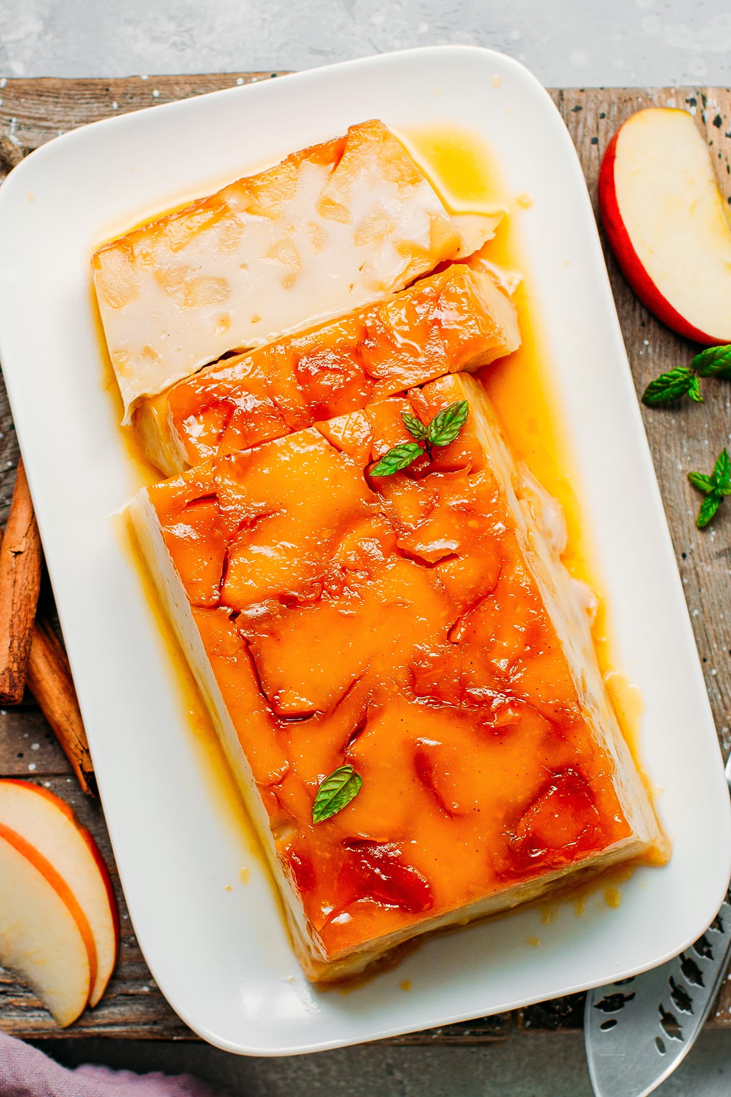 Apple Caramel Flan (Vegan / Gluten-Free)