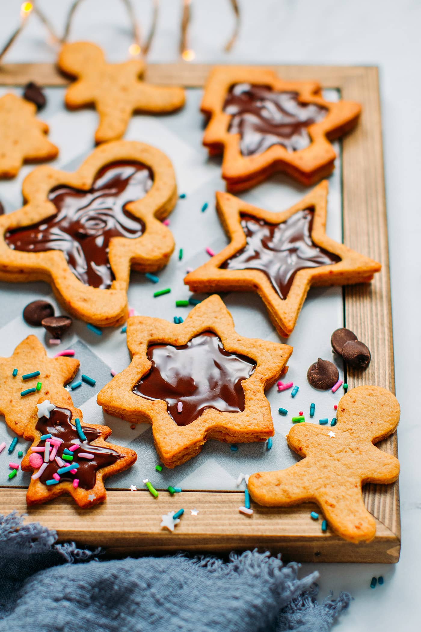 Chocolate-Filled Sugar Cookies (Vegan + Gluten-Free)