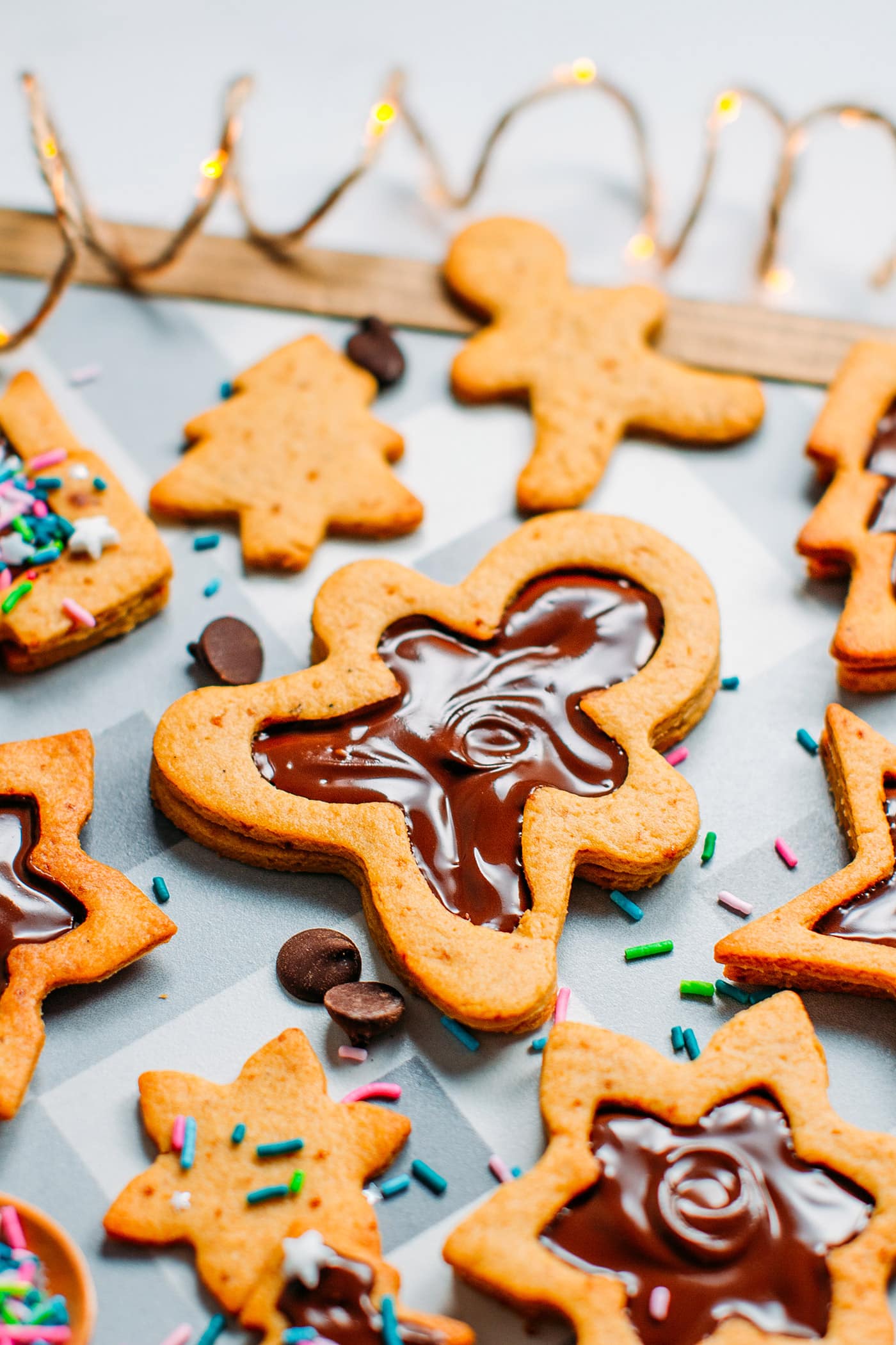 Chocolate-Filled Sugar Cookies (Vegan + Gluten-Free)