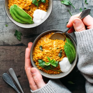 Instant Pot Creamy Masala Steel-Cut Oats