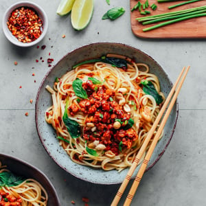 Dan Dan Noodles with Tempeh Scramble