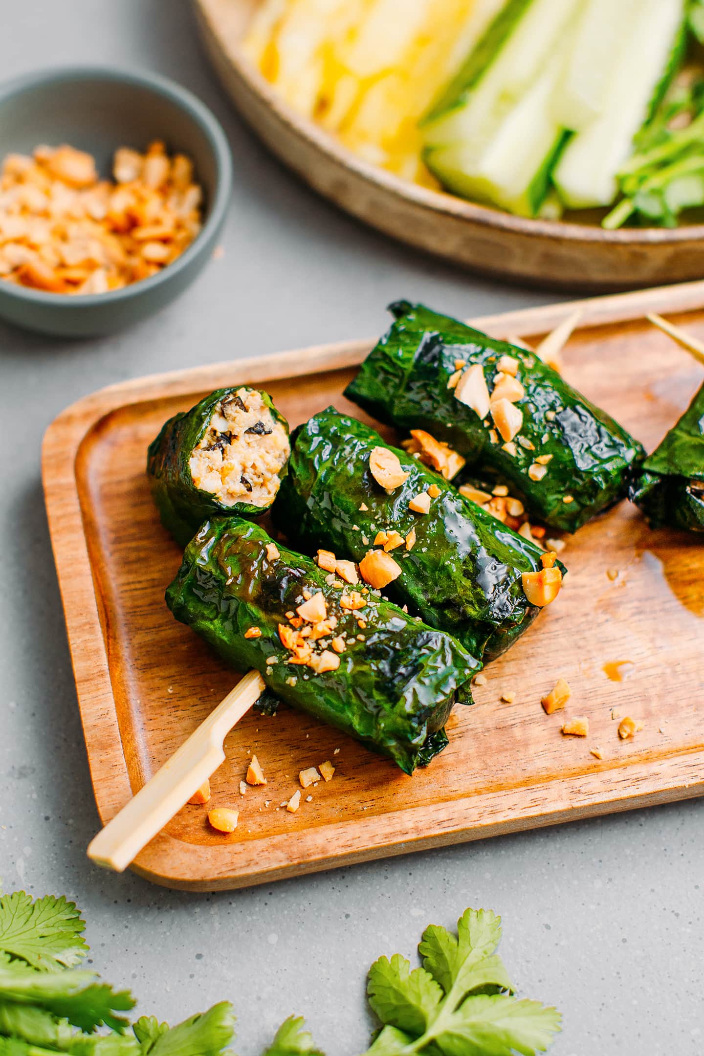 Grilled Wild Betel Leaves (Bò Lá Lốt Chay)