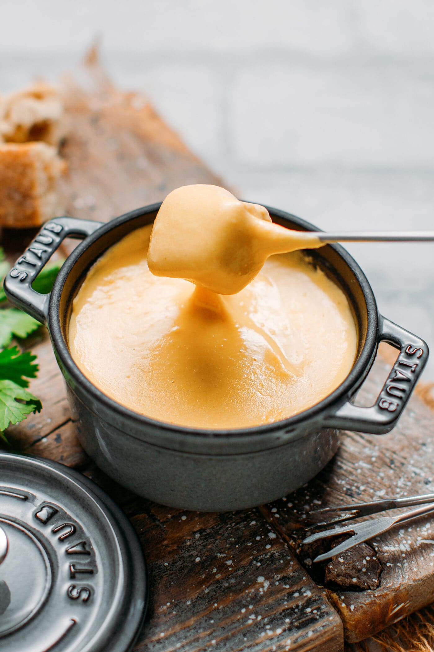 Vegan Cheese Fondue.