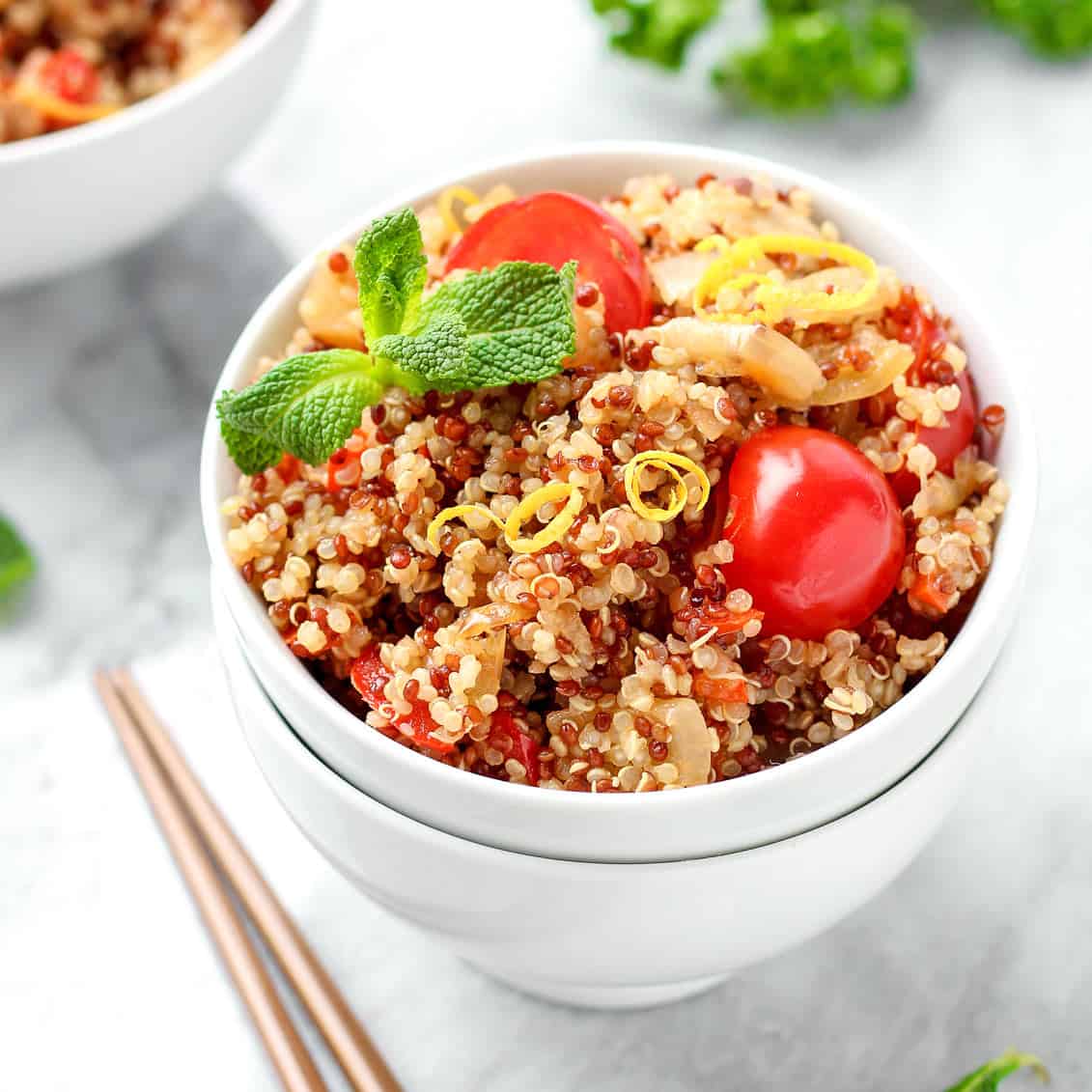 Mint Lemon Quinoa Salad