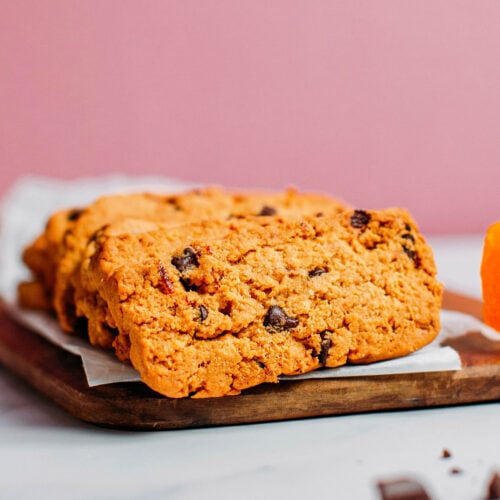 Chocolate Chip Orange Shortbread Cookies (Vegan + GF)