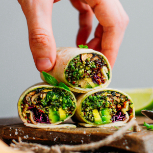 Pesto Quinoa Wraps