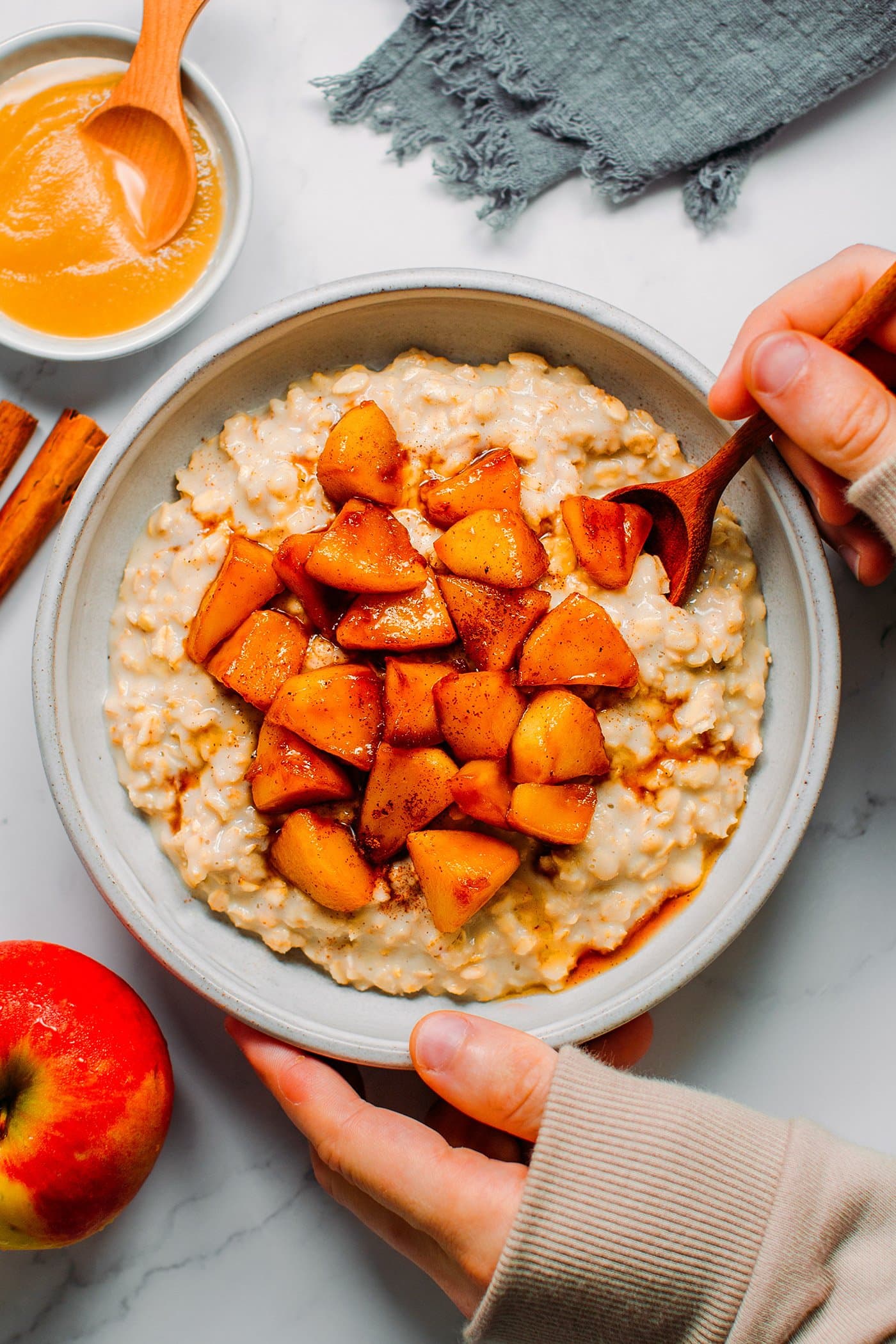 Salted Caramel Apple Pie Oatmeal