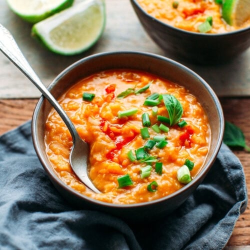 Sriracha Miso Mung Bean Soup