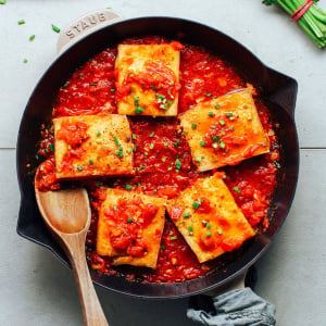 Stuffed Tofu in Tomato Sauce