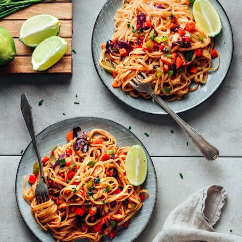 Sweet & Spicy Korean Noodles (Vegan)