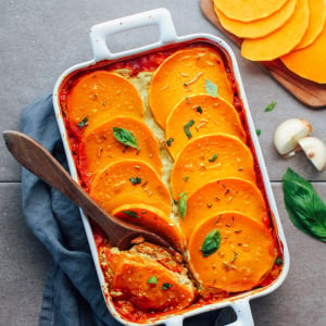 Tempeh & Pesto Butternut Squash Lasagna