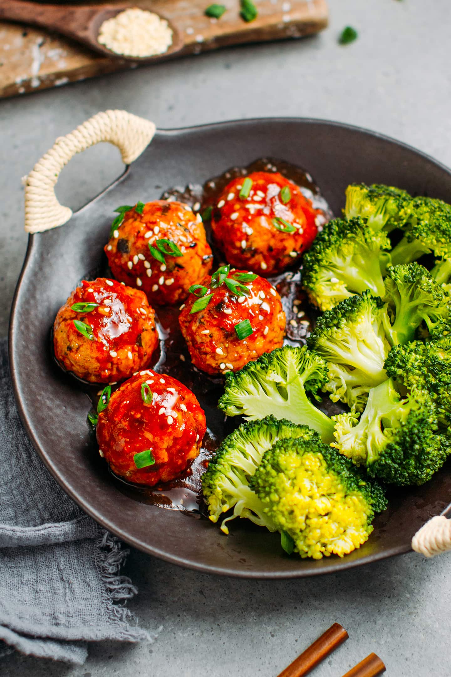 Tofu Balls with Sweet & Spicy Sauce