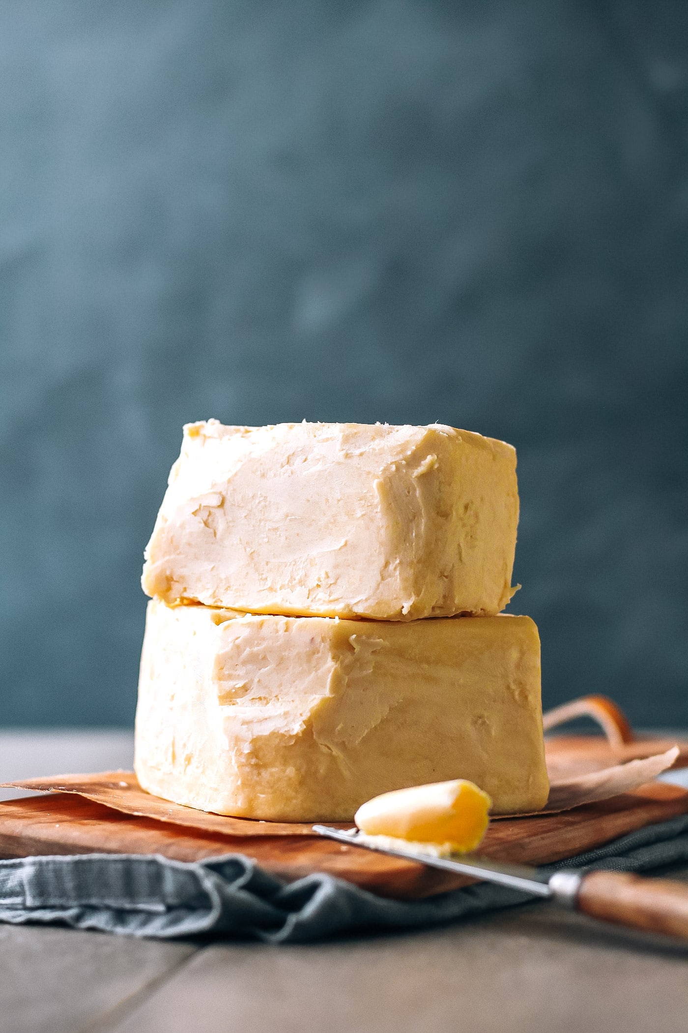 Two loaves of vegan butter.