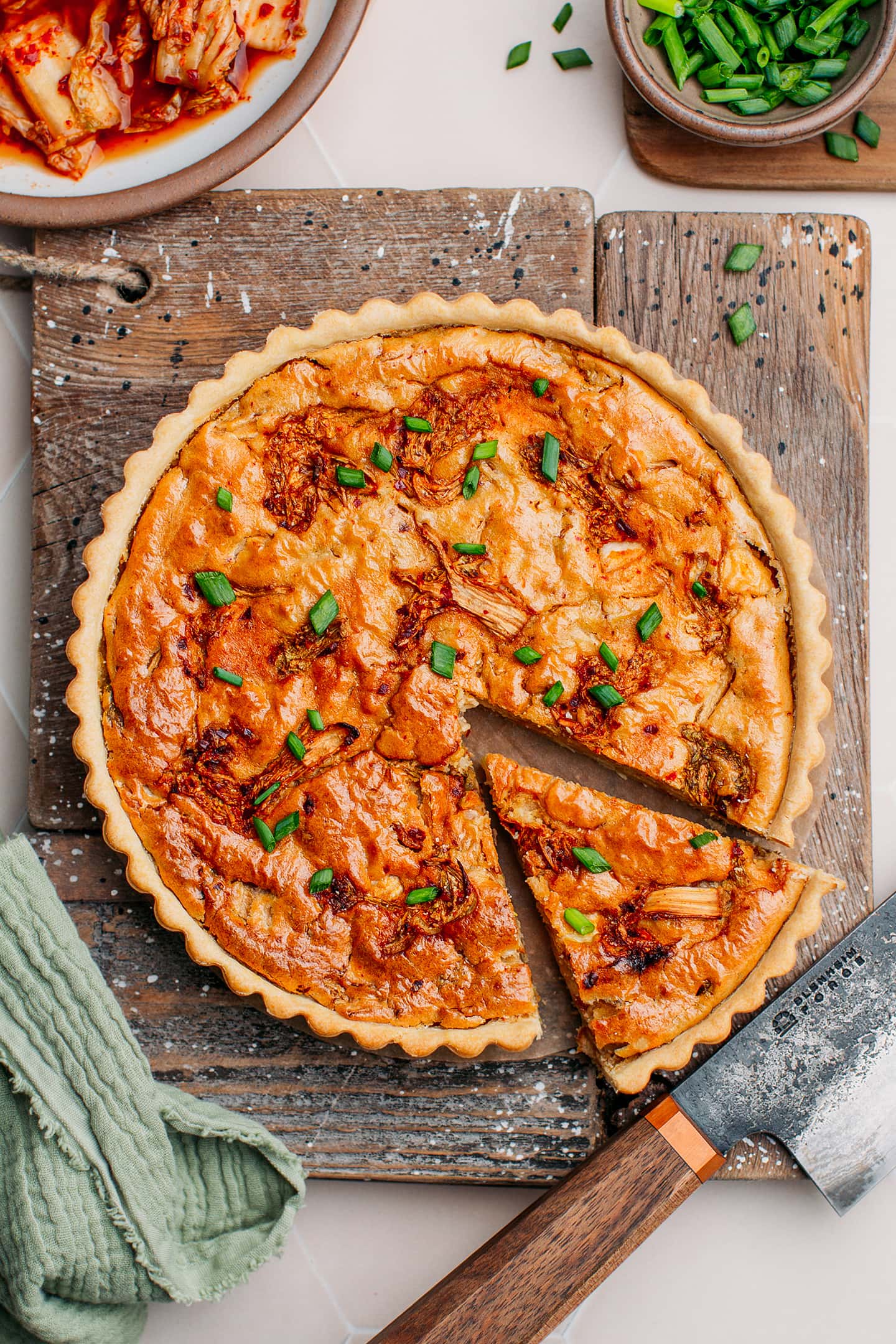 Vegan Kimchi Quiche