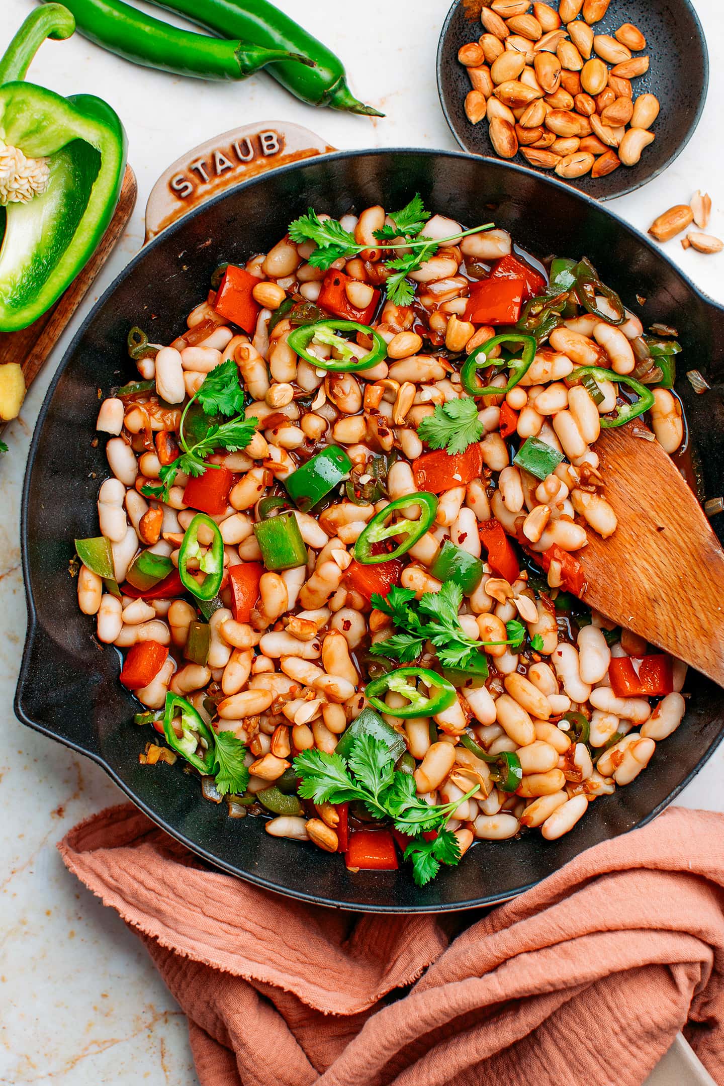 Vegan Kung Pao White Beans