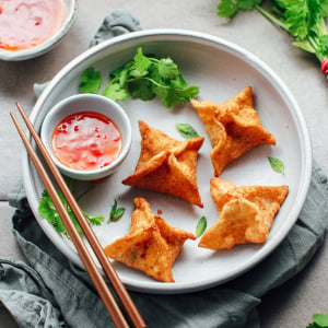 Vegan Fried Mung Bean Wontons