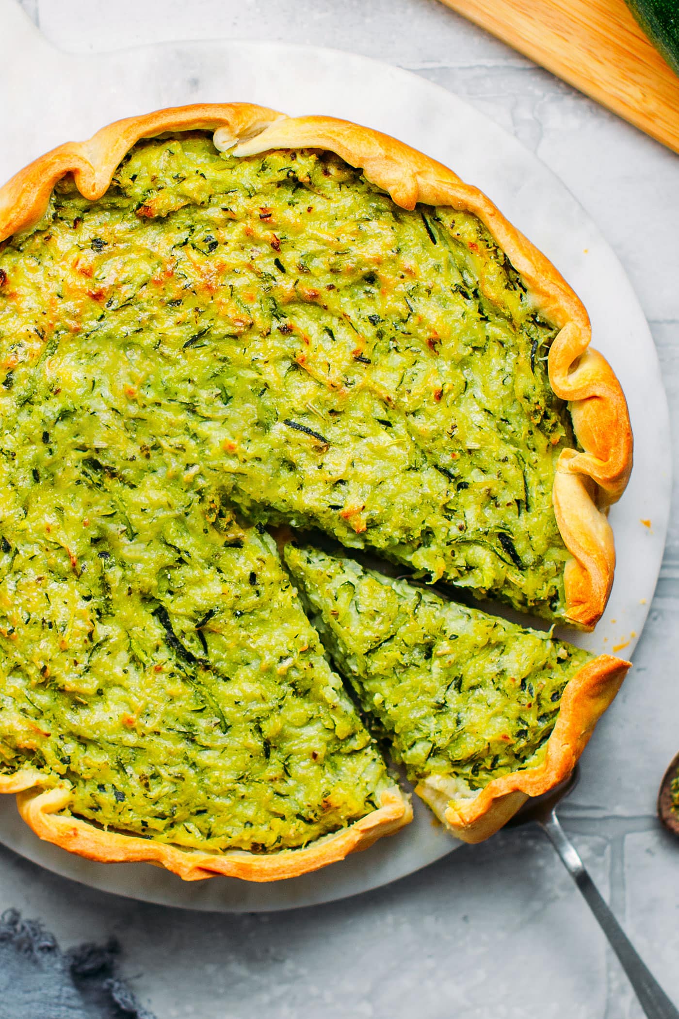 Vegan Savory Zucchini Tart